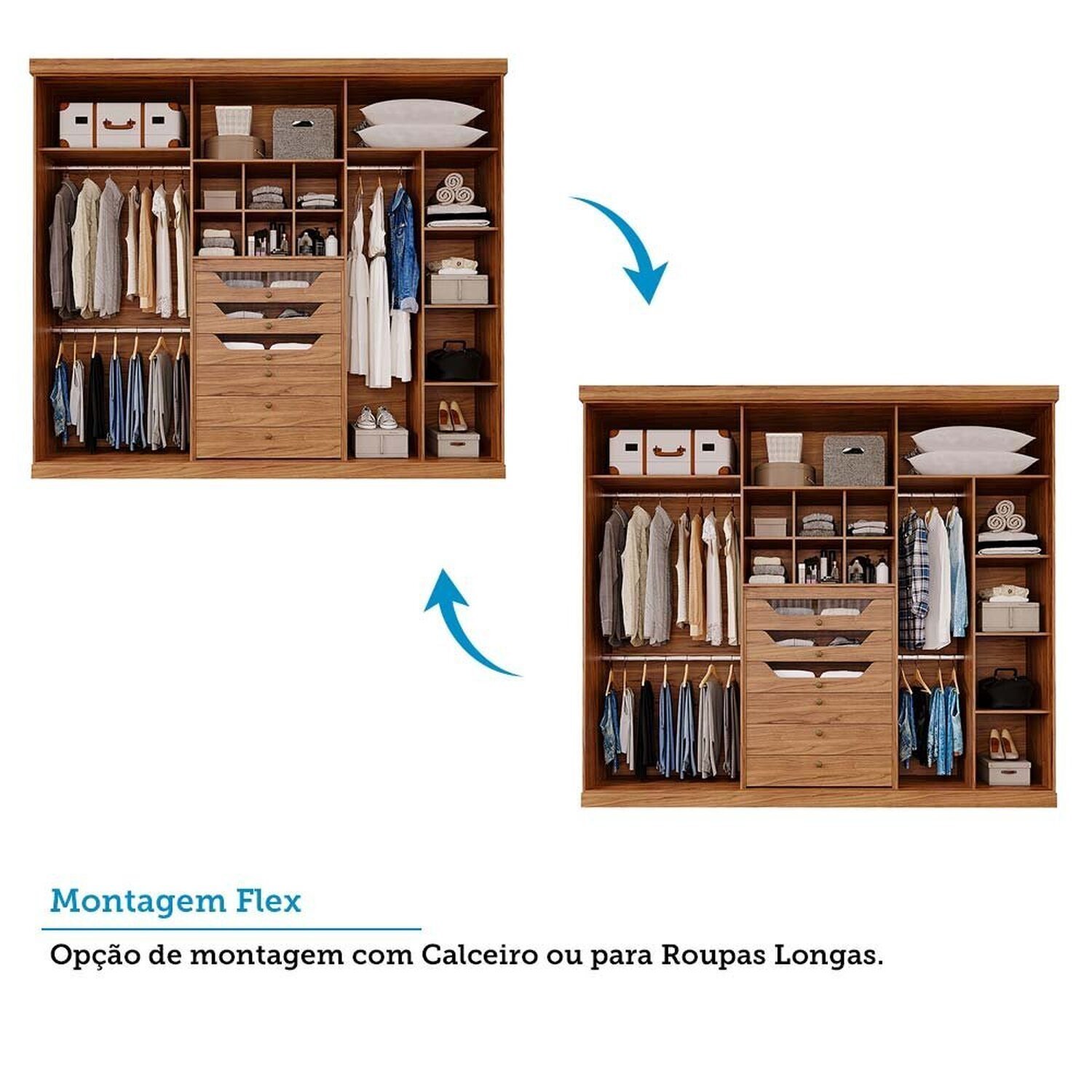 Guarda-roupa Casal 6 Portas Mdf Linhares Espresso Móveis - 5