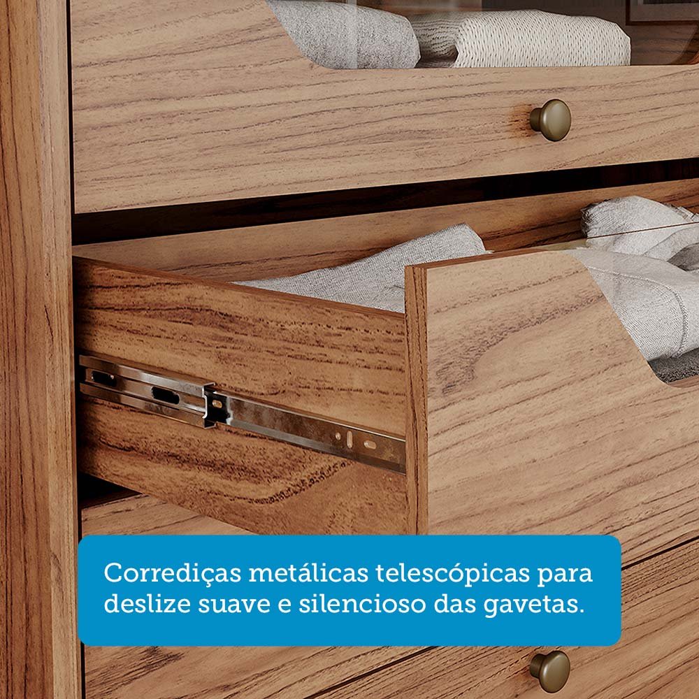 Guarda-roupa Casal 6 Portas Mdf Linhares Espresso Móveis - 13