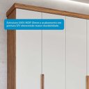 Ver imagem 6 de Guarda-Roupa Casal 267cm 6 Portas 100% MDF Linhares Espresso Móveis Off White/Cinamomo