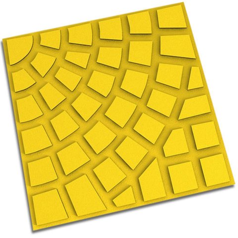 Piso Firenze Amarelo 30,4x30,4cm Amarrado com 5 Peças 0,46m² - Artesanal Piso 30,4x30,4 Firenze Amar