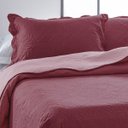 Ver imagem 2 de Kit Cobre-leito Casal Dual Tone + 2 Porta Travesseiros - Vinho Rose - Jolitex 33667
