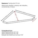 Ver imagem 4 de Mesas Escritorio Modular com Conexao e Balcao 2 Portas Y37 Nogal Preto Artany