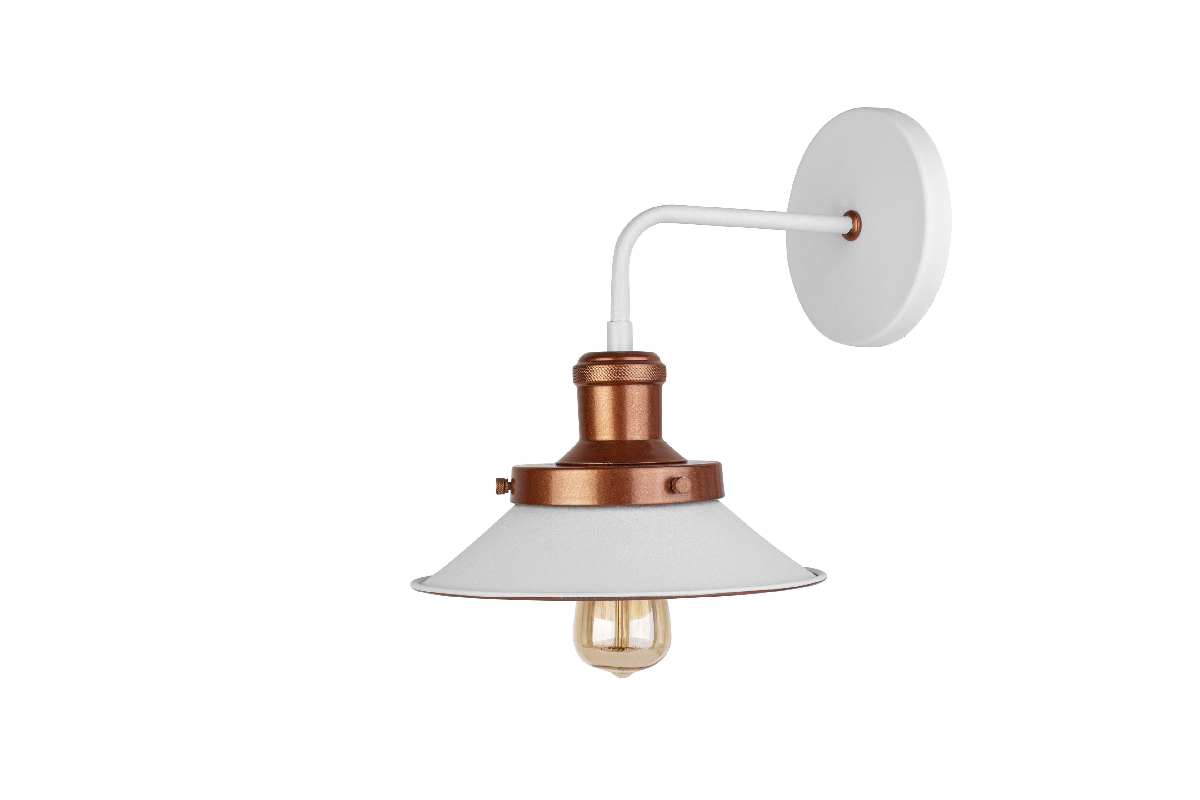Arandela Estilo Retrô Industrial Vintage Branco/cobre - 1