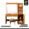 Conjunto Penteadeira Camarim Londres New e Painel Ripado 135x182cm Mdf/mdp Versa - 7