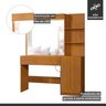 Conjunto Penteadeira Camarim Londres New e Painel Ripado 135x182cm Mdf/mdp Versa - 5