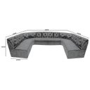 Ver imagem 2 de Sofá de Canto 12 Lugares Espuma D33 Confortável:cinza