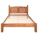 Ver imagem 3 de Cama de Casal Acapulco Quarto Rústico 100% Madeira Maçiça Marrom/Cera