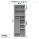 Ver imagem 5 de Guarda-Roupa Planejado 4 Portas Jade CabeCasa MadeiraOriginals Cinza