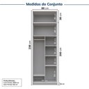 Ver imagem 5 de Guarda-roupa Modulado 2 Peças 4 Portas Jade CabeCasa MadeiraOriginals
