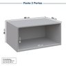 Guarda-roupa Modulado 2 Peças 2 Portas Jade CabeCasa MadeiraOriginals - 12