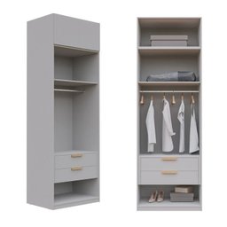 Guarda-roupa Modulado 2 Peças 2 Portas Jade Cabecasa Madeiramadeira - 6