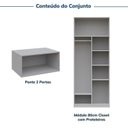 Ver imagem 5 de Guarda-Roupa Planejado 2 Peças 2 Portas Jade CabeCasa MadeiraOriginals Cinza/Urbano