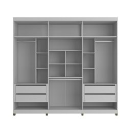 Guarda-Roupa 6 Portas de Giro Puxador 100% Mdf Newton  - 5