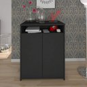 Ver imagem 5 de Conjunto para Escritório 4 Peças Escrivaninha Spirit Balcão Cool e 2 Estante Star Nogal Preto Artany
