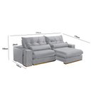 Ver imagem 2 de Sofá 250 Cm Braço 25 Cm Retrátil e Reclinável Lake Meu Sofá Online
