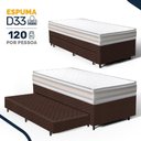 Ver imagem 3 de Cama Box com Colchão de Espuma D33 Double Face Territory Hellen + Auxiliar de Espuma Unique