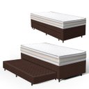Ver imagem 1 de Cama Box com Colchão de Espuma D33 Double Face Territory Hellen + Auxiliar de Espuma Unique
