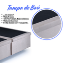 Ver imagem 7 de Cama Box Baú King 193x203x42cm Suede com Pistão a Gás