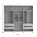 Ver imagem 4 de Roupeiro Newton 6 Portas de Giro Puxador Nature 100% Mdf 