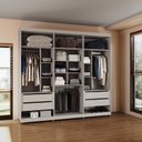 Ver imagem 2 de Roupeiro Newton 6 Portas de Giro Puxador Nature 100% Mdf 