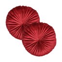 Ver imagem 1 de 2 Almofadas Redondas Rendy em Veludo Várias Cores Cor:vermelho