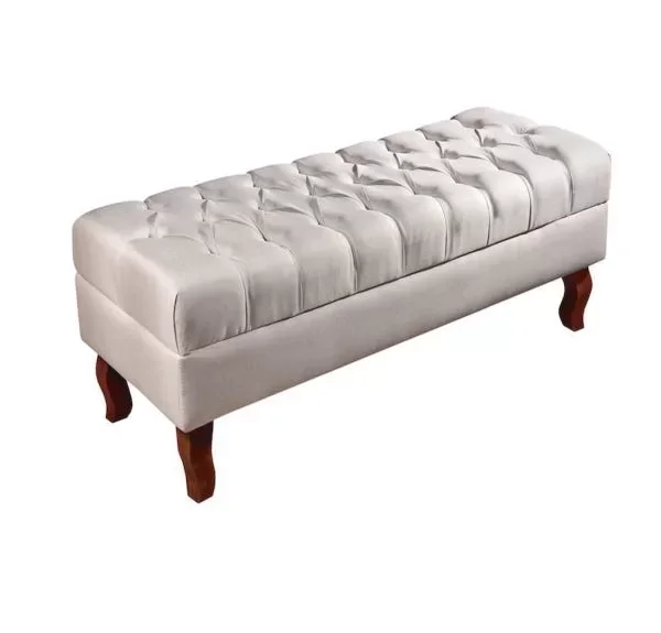 Puff Decorativo Chesterfield Elizabeth Nude - 80cm