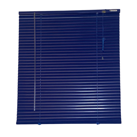 Persiana Horizontal Aluminio 25mm Azul 80 (l) X 140 (a) Cm Cortina C/ Kit de Instalação 0,80 X 1,40