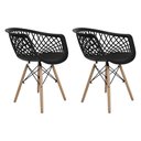 Ver imagem 1 de Kit 2 Cadeiras Web Cloe Clarice - Design Preto