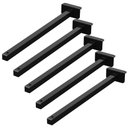 Ver imagem 1 de 05 Suportes Refletor Fachada Banner Braço 70 Cm 05 Cjt - Preto