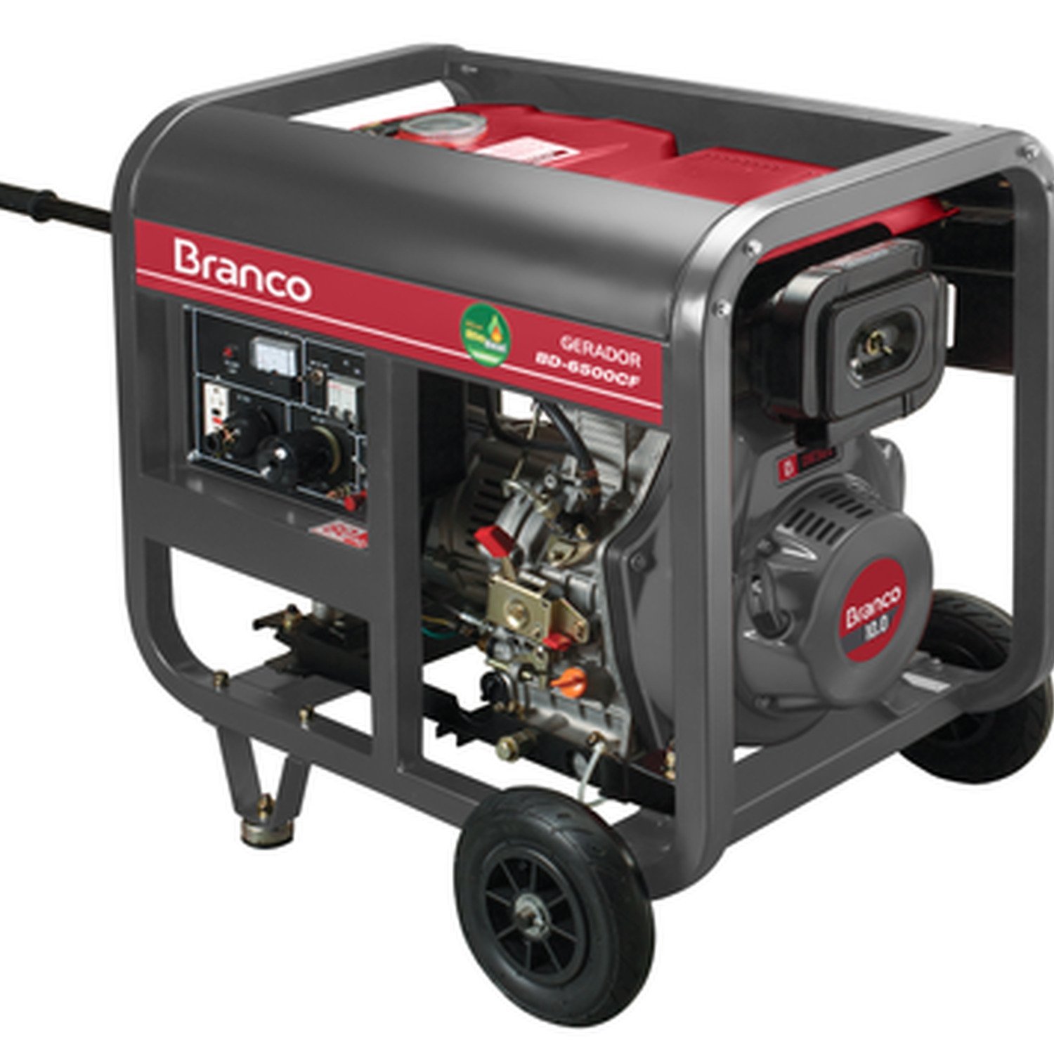 Gerador de Energia à Diesel BD 6500 5,5KVA 10CV Monofásico com Partida Manual