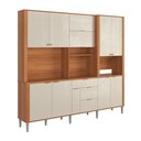 Ver imagem 7 de Armário de Cozinha Grande Completo com Balcão Kit Astra 2.40 Lukaliam:jequitiba/areia