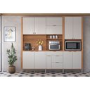 Ver imagem 5 de Armário de Cozinha Grande Completo com Balcão Kit Astra 2.40 Lukaliam:jequitiba/areia