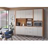 Armário de Cozinha Grande Completo com Balcão Kit Astra 2.40 Lukaliam:jequitiba/areia - 1