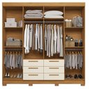 Ver imagem 2 de Guarda Roupa Casal Paranavai 8 Portas 6 Gavetas com Espelho Cinamomo Areia - Santos Andirá