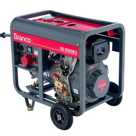 Gerador de Energia À Diesel Bd-8000 E3 8,0KVA Trifásico 220V Partida Elétrica Branco