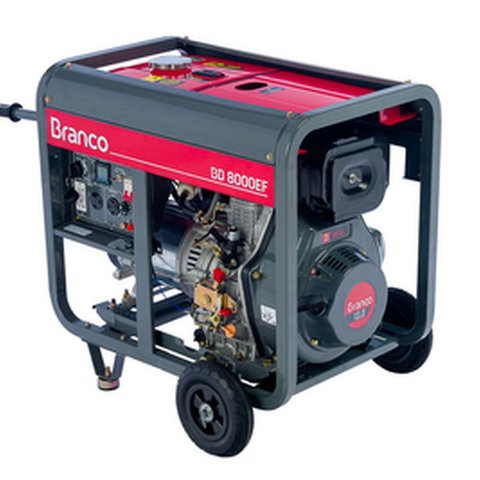 Gerador de Energia À Diesel 6,5KVA Partida Elétrica Bd-8000 Ef Branco