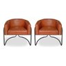 Kit 2 Poltronas Sofia Luxo Moderna Estilo Industrial Corano Terracota Bz Home Decor - 2