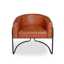 Kit 2 Poltronas Sofia Luxo Moderna Estilo Industrial Corano Terracota Bz Home Decor - 4