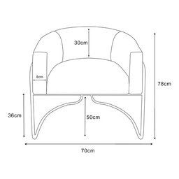 Kit 2 Poltronas Sofia Luxo Moderna Estilo Industrial Corano Terracota Bz Home Decor - 7