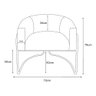 Kit 2 Poltronas Sofia Luxo Moderna Estilo Industrial Corano Terracota Bz Home Decor - 7