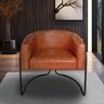 Kit 2 Poltronas Sofia Luxo Moderna Estilo Industrial Corano Terracota Bz Home Decor - 3