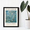 Ver imagem 2 de Quadro Decorativo Van Gogh Cerejeiras 24x18cm:madeira Branca