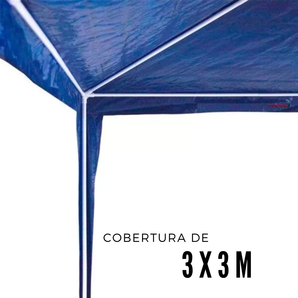 Tenda Montável Gazebo Barraca Camping Praia Piscina Acampamento 3x3M Proteção UV Bolsa Transporte Co - 6