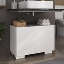 Ver imagem 2 de Gabinete Armário de Banheiro 62,5cm 2 Portas com Pés Multimóveis Mp5046 Branco