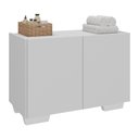 Ver imagem 1 de Gabinete Armário de Banheiro 62,5cm 2 Portas com Pés Multimóveis Mp5046 Branco