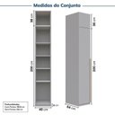 Ver imagem 5 de Guarda-Roupa Planejado 2 Peças 2 Portas Jade CabeCasa MadeiraOriginals Cinza/Urbano