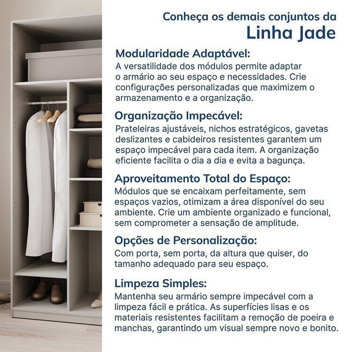 Guarda-roupa Modulado 2 Peças 2 Portas Jade Cabecasa Madeiramadeira - 14