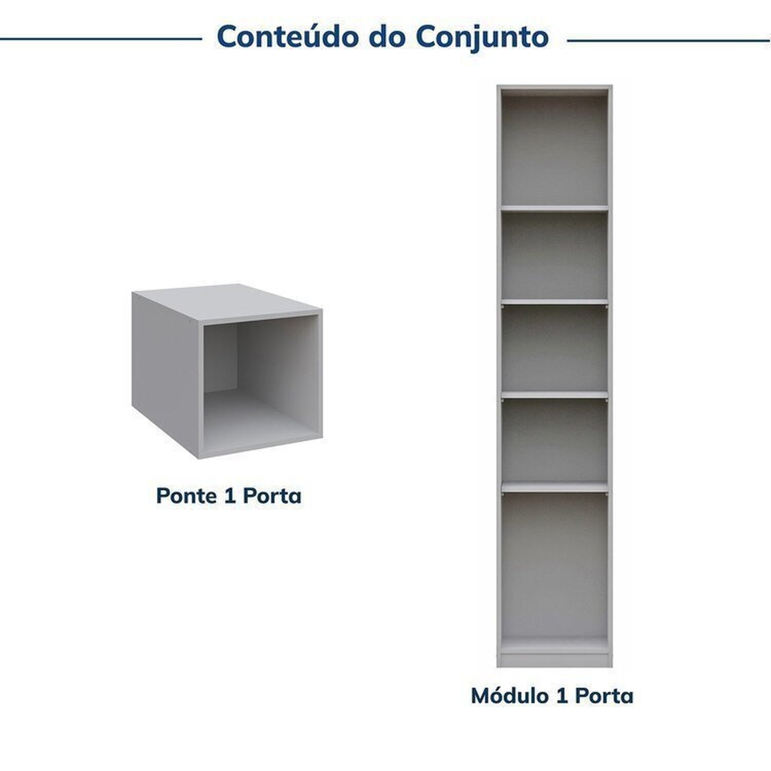 Guarda-roupa Modulado 2 Peças 2 Portas Jade Cabecasa Madeiramadeira - 6