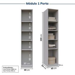 Guarda-roupa Modulado 2 Peças 2 Portas Jade Cabecasa Madeiramadeira - 10