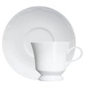 Ver imagem 1 de Jogo 12 Xícaras de Chá Café 190ml com Pires Porcelana Germer Branco Relevo Cottage Servir